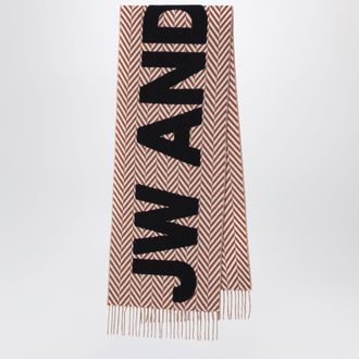 J.W.Anderson Sciarpa motivo chevron in misto lana con maxi logo