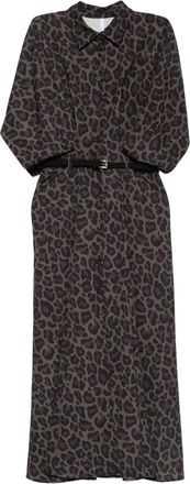 Imperial Abito midi con stampa - Marrone