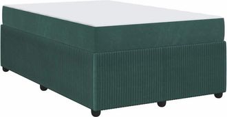 vidaXL Estructura De Cama Con Colch&oacute;n Verde Oscuro 120 X 190 Cm Vidaxl