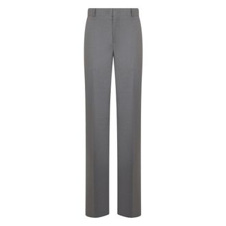 Moschino Long Trousers - female - Moschino - Straight Trousers - Gray - S - Trousers