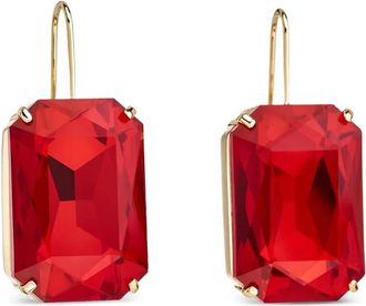 Kenneth Jay Lane Achthoekige oorbellen met vishaak - Rood