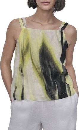 DKNY Dkny Printed Linen Top