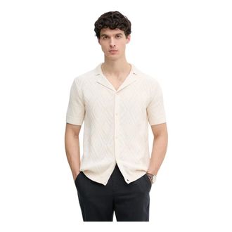 Joop Heren, Overhemden, Beige, Maat: S Katoen