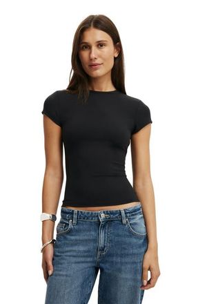 Cotton On Womens Hold Me Short Sleeve Crew Neck in Black at Nordstrom, Size Xx-Small