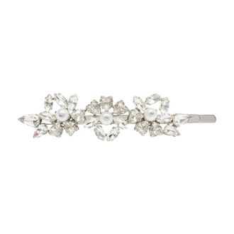 Simone Rocha Womens Crystal-Embellished Hair Clip White Synthetic Pins Claws & Clips