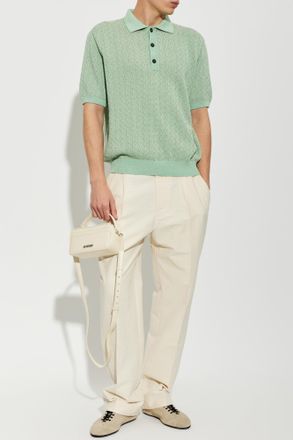 Jacquemus Cotton Polo Miami, Mens, Green