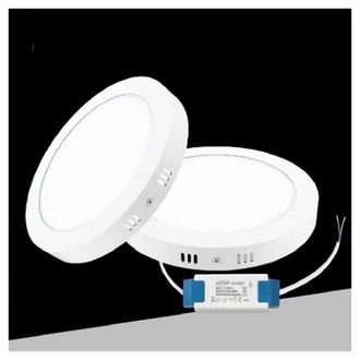 Trade Shop Trade Shop Traesio - Trade Shop - Plafoniera Pannello Led 18 Watt Rotondo Cct Tre Colorazione Di Luce P225b-t3c