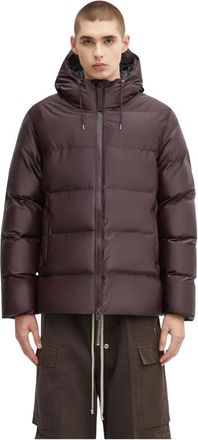 Rains Alta Puffer Jacket - Heren - Jassen - Paars - Maat: XS Leer