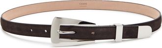 Khaite Lucca Suede Belt - Dark Brown - 90 (UK 14 / XL)