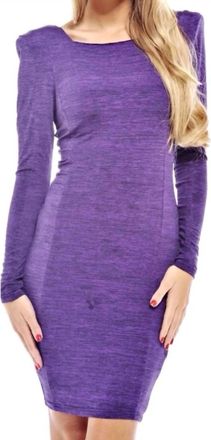 AX PARIS Scoopneck Midi Dress In Purple