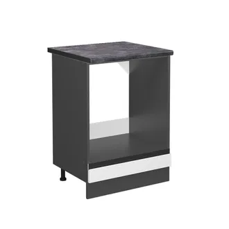 Vicco Armario Para Horno Empotrado R-line, Blanco, 60 Cm, Et Antracita