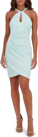Siena My Balconia Ruched Body-Con Scuba Dress in Mint at Nordstrom Rack, Size 12