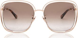 Chloé CH0077SK Asian Fit 002 Womens Sunglasses Gold Size 58
