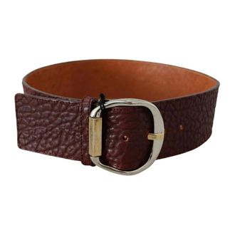 Gianfranco Ferre Leather Belt Gold Silver Hardware