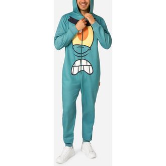 OppoSuits SpongeBob SquarePants Plankton Hooded Fleece Costume Jumpsuit in Green at Nordstrom, Size X-Large