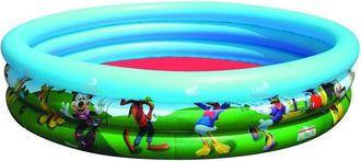 Trade Shop Trade Shop - Piscina Gonfiabile Topolino Per Bambini 3 Anelli 122 X 25 Cm Disney Mickey Mouse