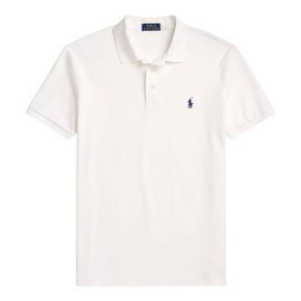 Ralph Lauren Polo Shirts, male, White, Size: XL Slim Fit Stretch Mesh Polo