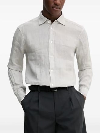 Barena Linnen overhemd - Grijs