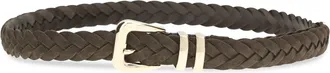 Brunello Cucinelli Mens Leather Woven Belt Africa Calf Bos Taurus E Braces