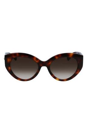 Longchamp Roseau 54mm Gradient Cat Eye Sunglasses in Havana at Nordstrom Rack