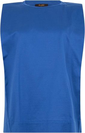 Moorer Ademend Tanktop - Dames - Tops zonder mouwen - Blauw - XS - Katoen - Tops