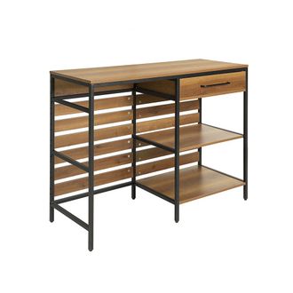 SoBuy Aparador De Comedor Mesa De Cocina Con Caj&oacute;n Y 2 Estantes, Estructura De Acero Estable 120 X 45 X 90 Cm Fsb71-pf Sobuy Es