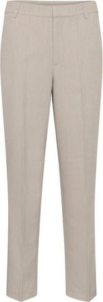 Kaffe Kasakura Broek met Rits - Dames - Slim Fit Broeken - Grijs - L - Leer - Broeken