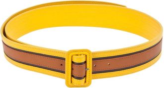 Burberry bi-colour leather belt - Giallo