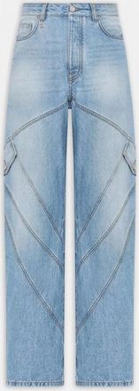 Amiri Womens WOMENS PANELED JEAN - Blue - Size: 10