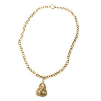 Chanel CC Rope Triangle Pendant Necklace Ketting