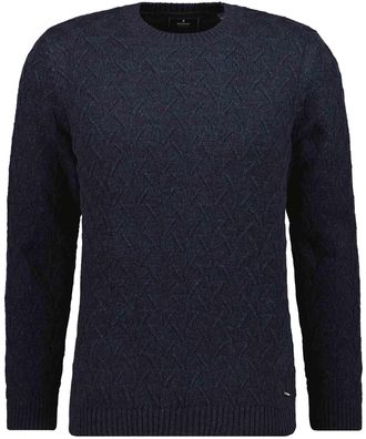 Ragman Rundhalspullover RAGMAN, Herren, Gr. 56, blau (marineblau), 80% Wolle 20% Polyamid, ohne Ausschnitt, Pullover Rundhalspullover