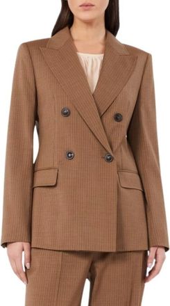 Max Mara Jassen, Dames, Bruin, 2Xs, Wol, Wol Blazer