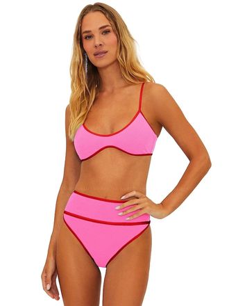 Beach Riot Carlotta Bikini Bottom Womens Electric Pink Swimwear Beach FROG861