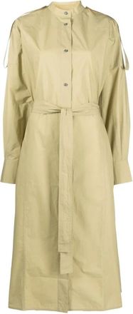 STUDIO NICHOLSON Itarsi Jurk - Dames - Shirt Kleedjes - Geel - S - Katoen - Kleedjes