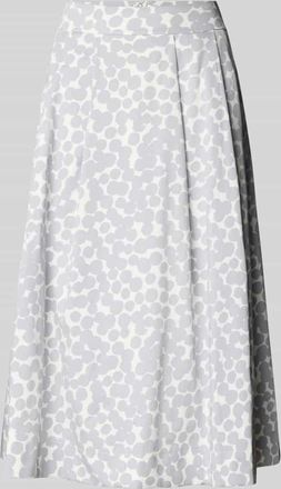 More & More More & More Midirock mit Bundfalten in Hellgrau, Gr&ouml;&szlig;e 38