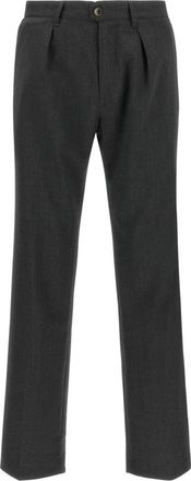 Incotex Recht gesneden Pantalon - Heren - Nette broeken - Grijs - W36 - Wol - Broeken