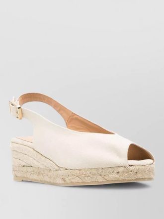 Castaner raffia peep-toe slingback espadrille wedges