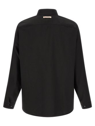 Marni Mens Black Virgin Wool Blouse