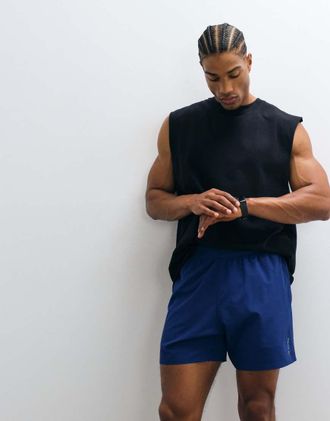 Abercrombie & Fitch YPB - Pantaloncini da allenamento leggeri blu navy