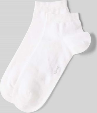 Falke Sneaker-Socken mit geripptem Abschluss im 2er-Pack in Weiss, Gr&ouml;&szlig;e 39-42