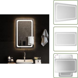 vidaXL The Living Store Specchio da Bagno con Luci LED 50x80 cm - Specchio LED