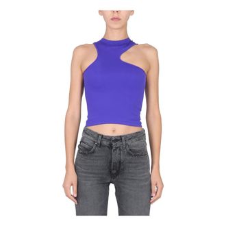 Off-white Sleeveless Tops, female, Purple, Size: XS Asymmetric Tank Top