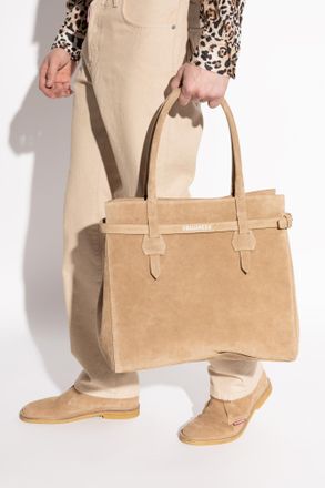 Dsquared2 Suede Shopper Bag, Mens, Beige