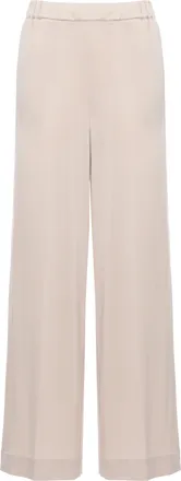 Roberto Ricci Design Beige Cupro Travel Wom Wide-Leg Pants