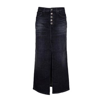 Dondup Rokken, Dames, Zwart, W30, Denim, Stijlvolle Denim Rokken voor Vrouwen