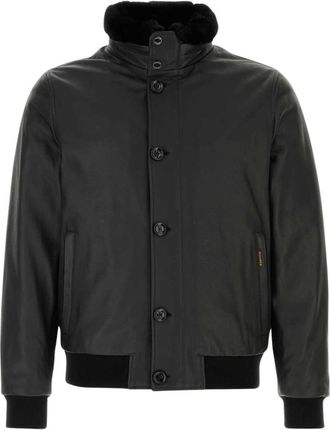 Moorer Cleros P1 Bomberjack - Heren - Bomber jackets - Zwart - 4XL - Leer - Jassen