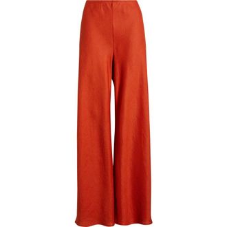 Reformation Gale High Waist Linen Pants in Chili Mango at Nordstrom, Size X-Small