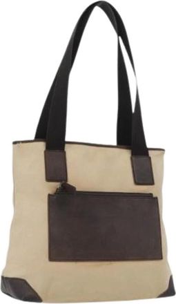 Gucci Pre-owned Tote Bags, female, Beige, Size: ONE SIZE Pre-owned Nylon Tote Bag