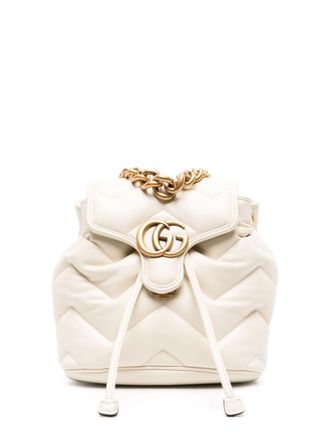 Gucci GG Marmont leren rugzak - Beige