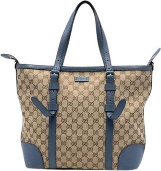 Gucci Pre-owned Tote Bags, female, Multicolor, Size: ONE SIZE Pre-owned Canvas Satchel